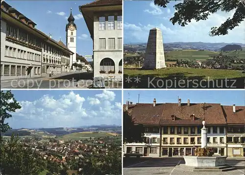 Huttwil Marktgasse Wehrm?nnerdenkmal Napf Brunnenplatz Kat. Huttwil