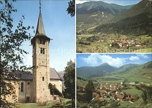 Zillis im Schamsertal Kirche Panorama Kat. Zillis