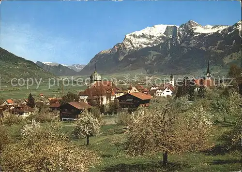 Zizers mit Fl?scherberg Falknis Gleckwand und Gleckhorn Kat. Zizers