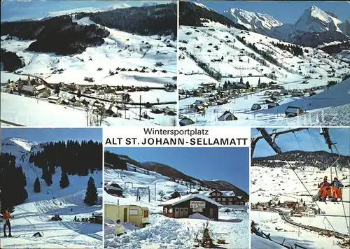 Alt St Johann Sellamatt Panorama Sessellift Kat. Alt St Johann