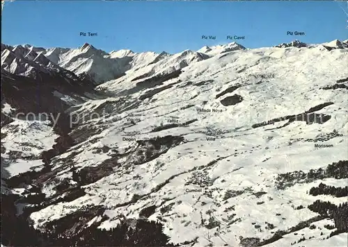 Lugnez mit Alpenpanorama Val Lumnezia Kat. Lugnez