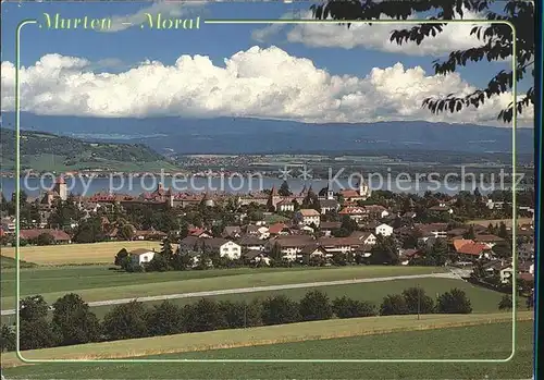 Murten Morat Panorama Kat. Murten