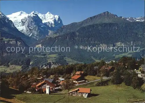 Hasliberg Goldern mit Wetterhorngruppe Kat. Hasliberg Goldern