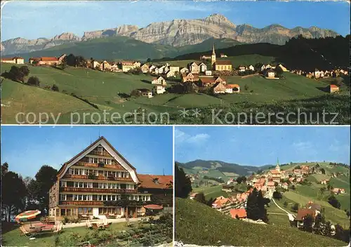 Schwellbrunn Panorama Pension Sonnenberg Ortsblick Kat. Schwellbrunn