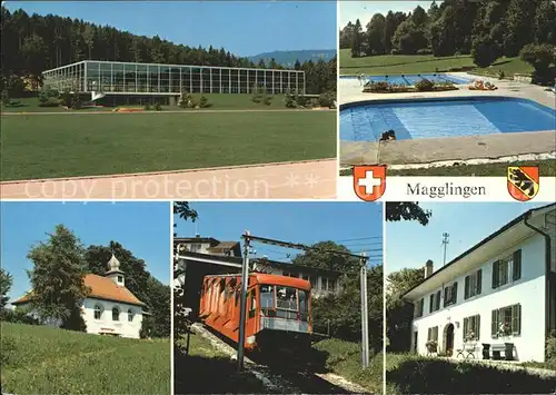 Magglingen Schwimmbad Kapelle Bergbahn  Kat. Magglingen