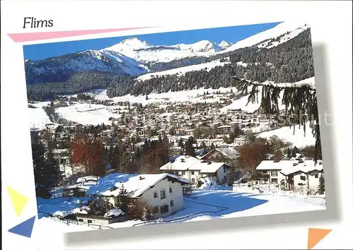 Flims Dorf Ortsblick Kat. Flims Dorf