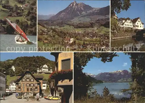 Sarnen Panorama Surfer Ortsansicht Sarnersee Kat. Sarnen