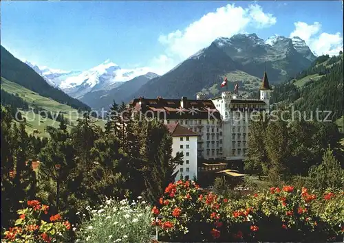Gstaad Palace Hotel mit Oldenhorn und Staldenfl?he Kat. Gstaad
