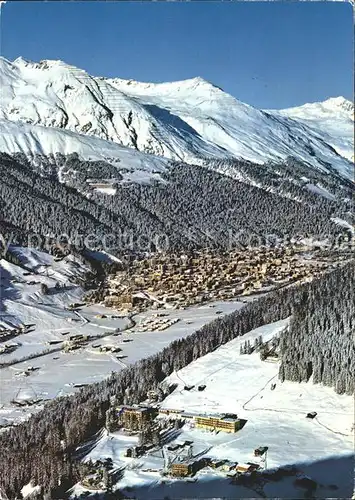 Clavadel Davos mit Schatzalp und Schiahorn Kat. Davos Clavadel