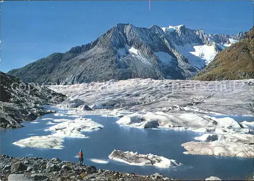 Aletschgletscher Der M?rjelensee   Nach Lage des Gletschers bildet sich oder verschwindet der See Kat. Aletsch Grosser