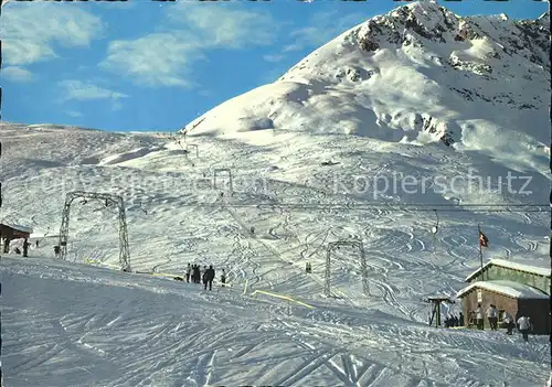 Sedrun mit Tavetsch Skilift Milez Cuolm Val Kat. Sedrun