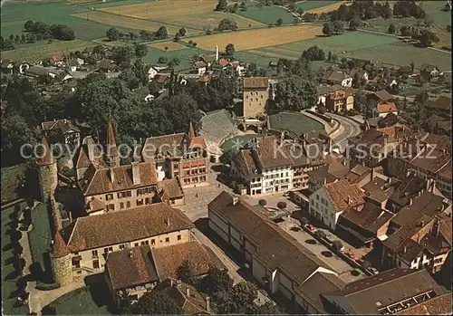 Avenches Le chateau et l amphitheatre Kat. Avenches