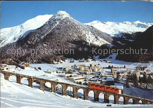 Davos GR mit Parsennbahn Seehorn und Pischagebiet Kat. Davos