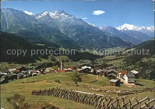 Bellwald mit Weisshorn Kat. Bellwald