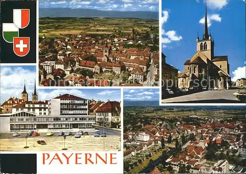 Payerne Panorama Kirche Teilansichten Kat. Payerne