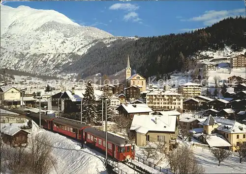 Fiesch mit Furka Oberalp Bahn Kat. Fiesch