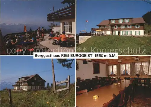 Gersau Vierwaldstaettersee Berggasthaus Rigi Burggeist Terrasse Gastraum /  /