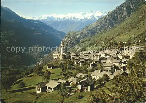 Soglio im Bergell Totalansicht Kat. Soglio