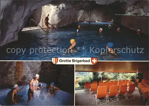 Brigerbad Grotte Schwimmbad Kat. Brigerbad