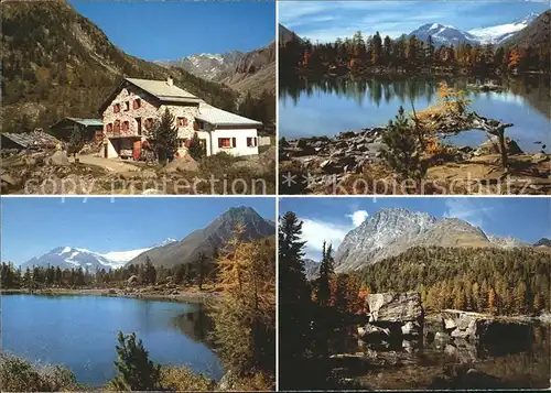 Poschiavo Val di Campo Lago Saoseo Lago di Val Viola con vista Corno die campo Kat. Poschiavo