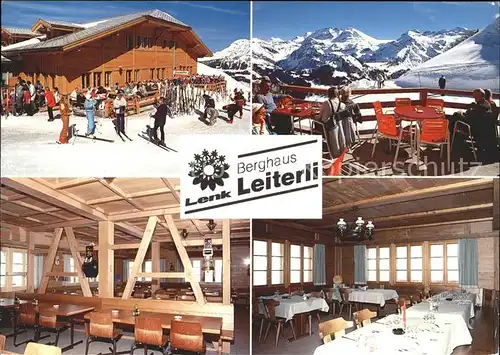 Lenk Simmental Berghaus Leiterli Hotel Restaurant Kat. Lenk Simmental