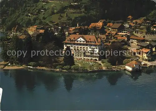 Gunten Parkhotel am See Fliegeraufnahme Kat. Gunten