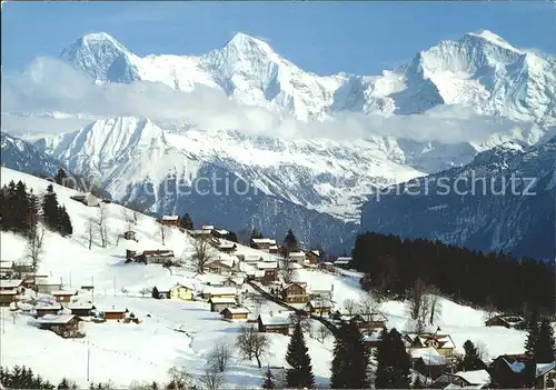 Beatenberg Waldegg Eiger Moench Jungfrau Kat. Beatenberg