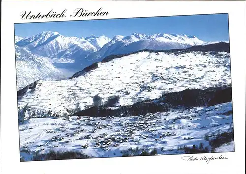 Unterbaech und Buerchen mit Huwetz Cervadone Bortelhorn Glishorn Monte Leone Kat. Unterbaech