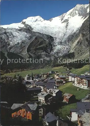 Saas Fee mit Alphubel und Taeschhorn Kat. Saas Fee