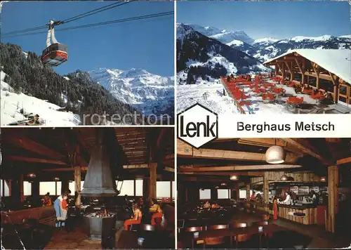 Lenk Simmental Berghaus Metsch Details Luftseilbahn Kat. Lenk Simmental