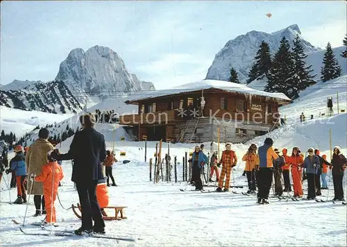 Gurnigel Guggisberg Skilifte N?nenen Gantrisch Berghaus Kat. Gurnigel