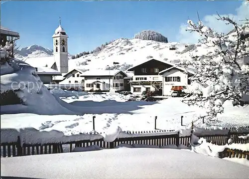 Laax Dorfpartie mit Cafeteria Romana Kat. Laax