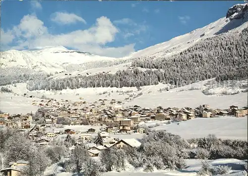 Flims Dorf mit Piz Grisch Cassons Kat. Flims Dorf