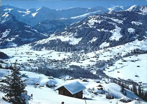 Lenk Simmental mit Rohrbachstein Mittag Schneide und Wildhorn Betelberg und Muelkerblatte Kat. Lenk Simmental