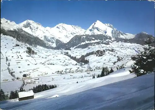 Unterwasser Toggenburg mit Stoss Saentis und Schafberg Kat. Unterwasser