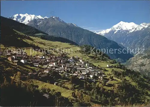 Visperterminen mit Balfrin Mischabel Matterhorn Weisshorn Kat. Visperterminen