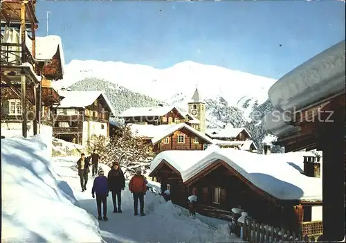Tschiertschen Dorfpartie im Winter Kat. Tschiertschen