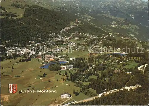 Crans Montana Vue aerienne Kat. Crans Montana