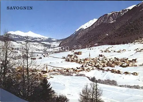 Savognin mit Scalottas und St?tzerhorn Kat. Savognin