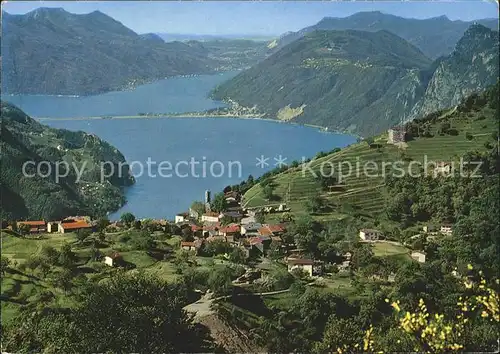 Bre Villaggio sopra Lugano sul Lago di Lugano e Melide Kat. Bre