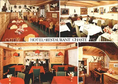 Tarasp Hotel Restaurant Chaste Details Kat. Tarasp