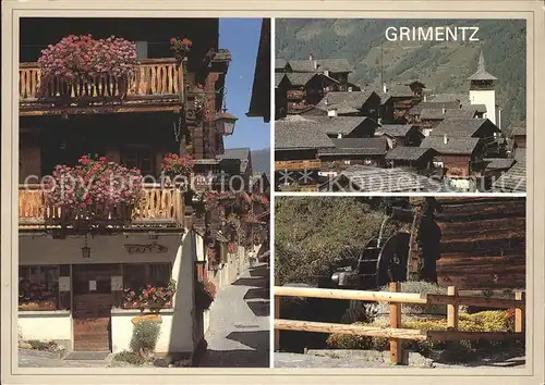 Grimentz Dorfpartie M?hle Kat. Grimentz