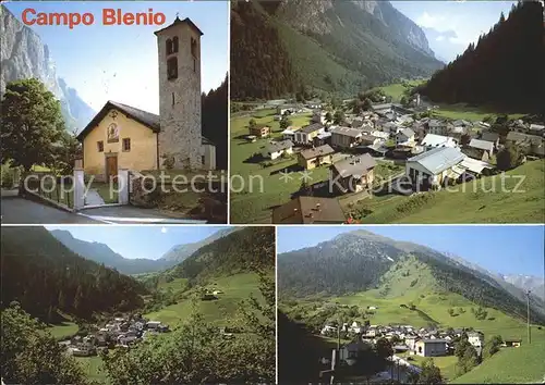 Blenio Campo Blenio Kirche Teilansichten Kat. Olivone