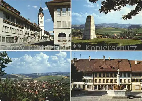 Huttwil Marktgasse Wehrm?nnergedenkst?tte Napf Brunnenplatz Kat. Huttwil