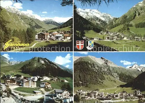 Samnaun Dorf mit Ravaisch Teilansichten Kat. Samnaun Dorf