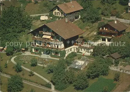 Oberhofen Thunersee Ev Ferien und Erholungsheim Sursum Fliegeraufnahme Kat. Oberhofen Thunersee