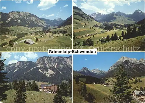 Grimmialp Schwenden Maennigrat Kurheim Alpen Panorama Kat. Grimmialp