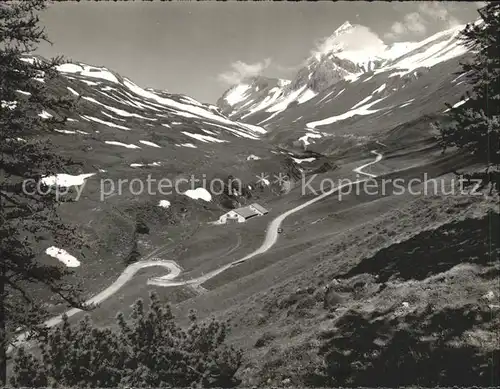 Albula Pass mit Piz Uertsch Kat. Albula