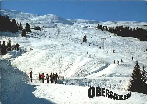 Obersaxen GR Skigebiet bei Wali mit Sez Ner / Obersaxen /Bz. Surselva