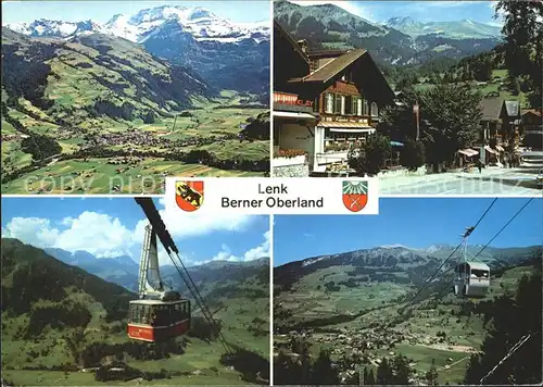 Lenk Simmental Totalansicht Dorfpartie Schwebebahn Kat. Lenk Simmental